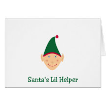 Santa's little helper. Elf Christmas gifts & tees. Card