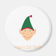Santa's little helper. Elf Christmas gifts & tees. Refrigerator Magnets