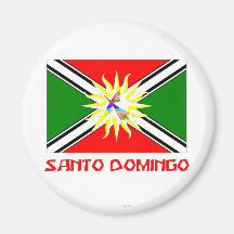 Santo Domingo flag with Name Magnets