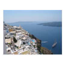 Santorini Greece Postcard