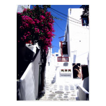 Santorini Street Postcard