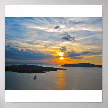 Santorini Sunset 2 Canvas Print