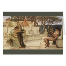 Sappho and Alcaeus by Sir Lawrence Alma Tadema Cards