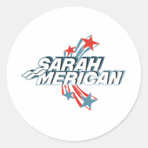 SARAH MERICAN ROUND STICKERS