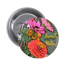 Sarah Palin Zinnia Button