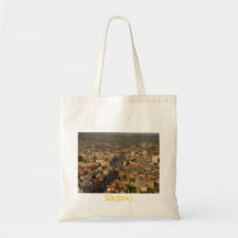 Sarajevo multicultural city tote bags