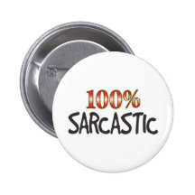 Sarcastic 100 Percent Button