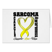 Sarcoma Awareness Brushed Heart Ribbon Cards