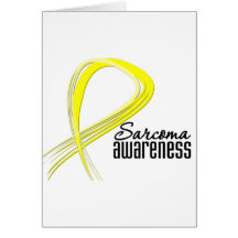 Sarcoma Awareness Grunge Ribbon Greeting Cards