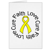 Sarcoma Faith Love Cure Greeting Cards