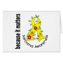 SARCOMA Flower Ribbon 3 Greeting Card