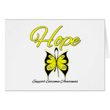 Sarcoma Hope Butterfly Ribbon Greeting Card