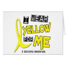 Sarcoma I WEAR YELLOW FOR ME 37 Greeting Cards