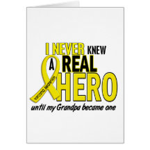 Sarcoma NEVER KNEW A HERO 2 Grandpa Card