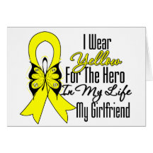 Sarcoma Ribbon My Hero My Girlfriend Greeting Card