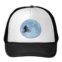 Sasquatch/Bigfoot On Bike In Sky With Moon Hat