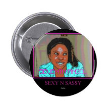 SASSY ANGEL PINBACK BUTTON