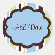 Sassy Blue "Save the Date" Sticker