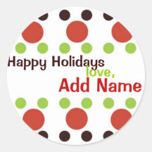 Sassy Dots Personalised Christmas Sticker