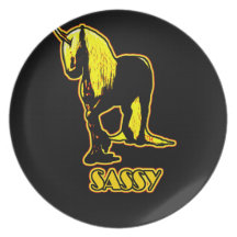 SASSY UNICORN PARTY PLATE