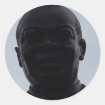 Satchmo Statue (Round Sticker)