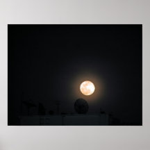 Satellite Full Moon, Bangkok, Thailand Poster