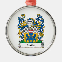 Satin Family Crest Christmas Ornament
