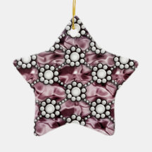 satin pearl pink christmas tree ornament