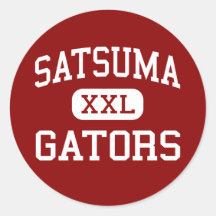 Satsuma - Gators - High School - Satsuma Alabama Round Sticker