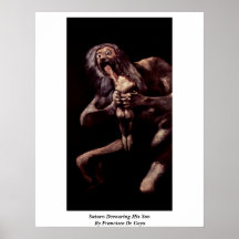 Saturn Devouring His Son By Francisco De Goya Posters