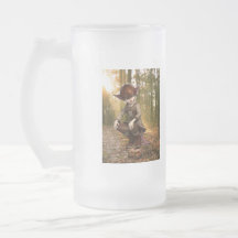 Satyr in Forest  Frosted Beer Mug