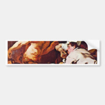 Satyr With Peasants By Liss Johann (Best Quality) Bumper Sticker