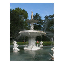 Savannah Georgia Forsyth Fountain Postcards