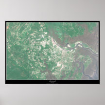 Savannah, Georgia satellite poster