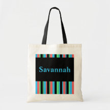 Savannah Pretty Striped Tote Bag