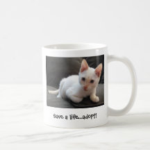 Save a life - adopt coffee mug
