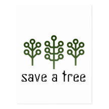 Save A Tree Post Cards