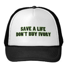 Save an Elephant's Life, Don't Buy Ivory Trucker Hats