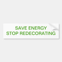 SAVE ENERGY BUMPER STICKERS