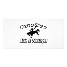 Save Horse, Ride Paralegal Personalised Photo Card