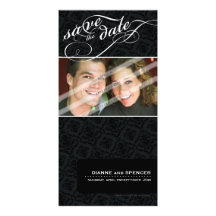 SAVE THE DATE ANNOUNCEMENT :: fancy text 7 Personalized Photo Card