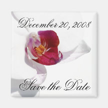 Save the Date Announcement Orchid Magnet