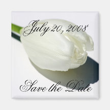 Save the Date Announcement Tulip Magnet