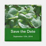 save the date. big green leafy plant fridge magnet