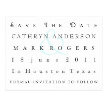 Save The Date Bow & Stripes Template Postcards
