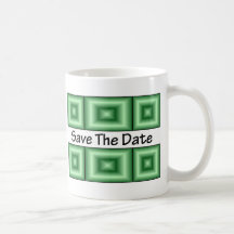 Save the Date Disco Green Coffee Mug