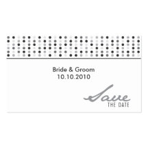 Save The Date - Dots Business Card
