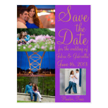 Save the Date Elegant Font Post Cards