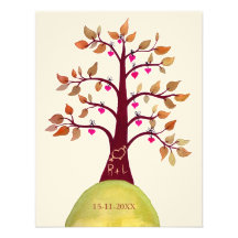 Save the Date Fall Wedding Tree Carving Invite