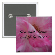 Save the Date Flower Pin